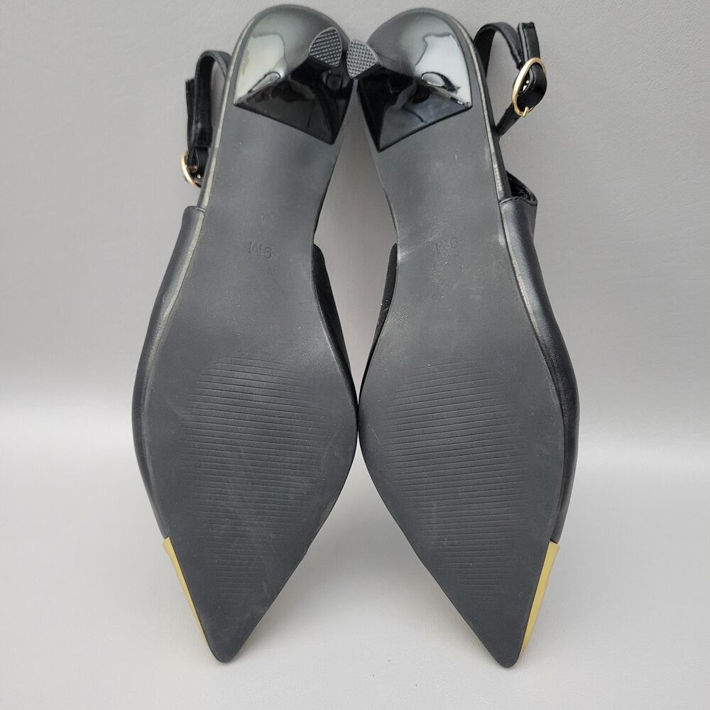 Beach by Matisse slingback pumps pointed gold-plated metal Cap Toe Size 9 - Picture 9 of 10